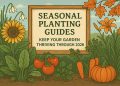 Colorful vegetable and flower garden beds illustrating seasonal planting and thriving growth
