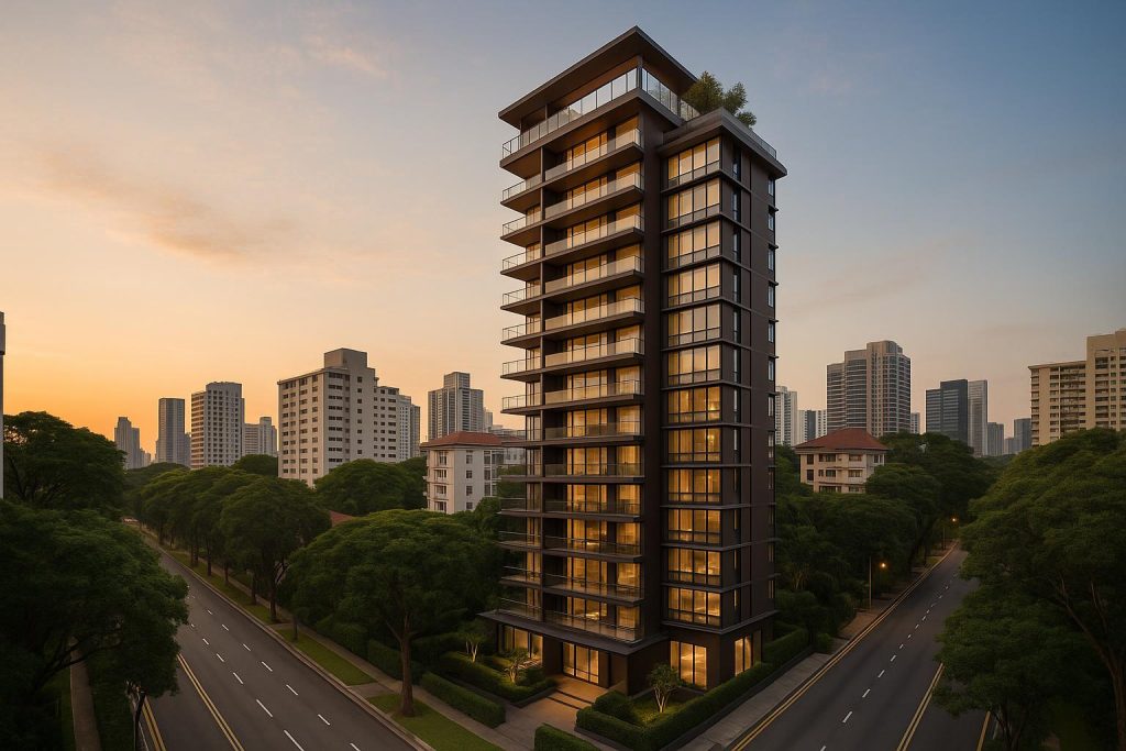 Luxury Peck Hay Road Condo exterior showcasing modern architecture in Singapore's central region