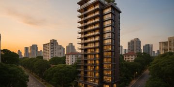 Luxury Peck Hay Road Condo exterior showcasing modern architecture in Singapore's central region