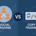 Social trading and copy trading comparison chart illustrating key differences and applications