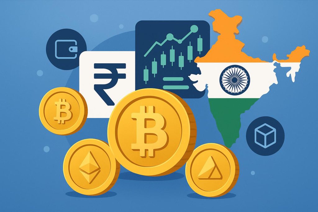 CoinYatra platform interface showcasing INR cryptocurrency trading and digital asset options