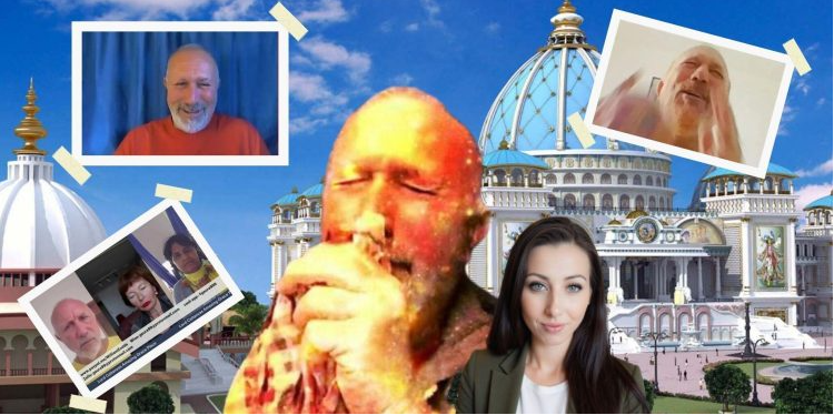 Modern spiritual leader teaching followers online through digital platforms and virtual communities