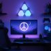 Modern gaming room with ergonomic setup, LED lighting, and immersive entertainment equipment