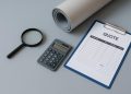 Cleanroom PVC flooring samples with pricing sheets arranged for comparison and evaluation
